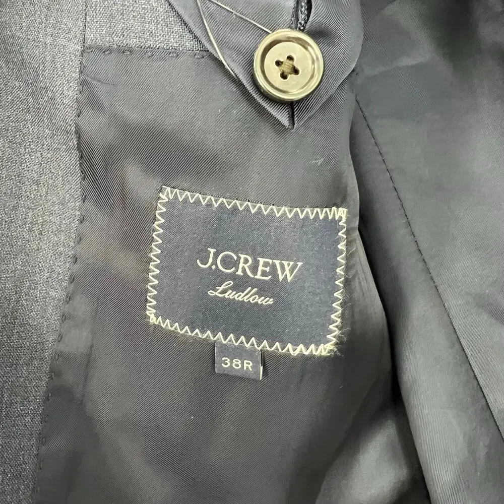 J. Crew Ludlow Slim-Fit Suit Jacket 100% Italian Wool Deep Pacific Size 38R NWT